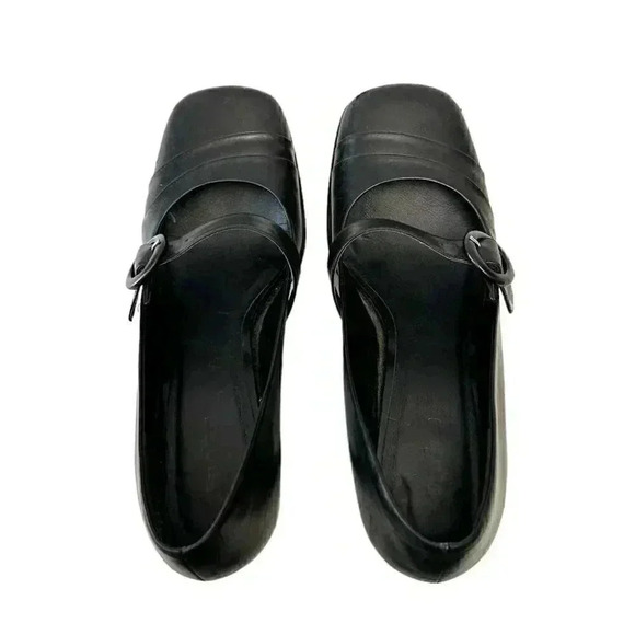 Vintage Spring High  Heel Mary Jane Pumps Genuine Leather Black Size 7.5 EU 38 - Picture 8 of 15